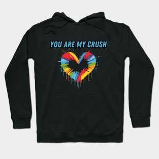 You Are My Crush, valentines day, minimalistic, LGBT Hoodie